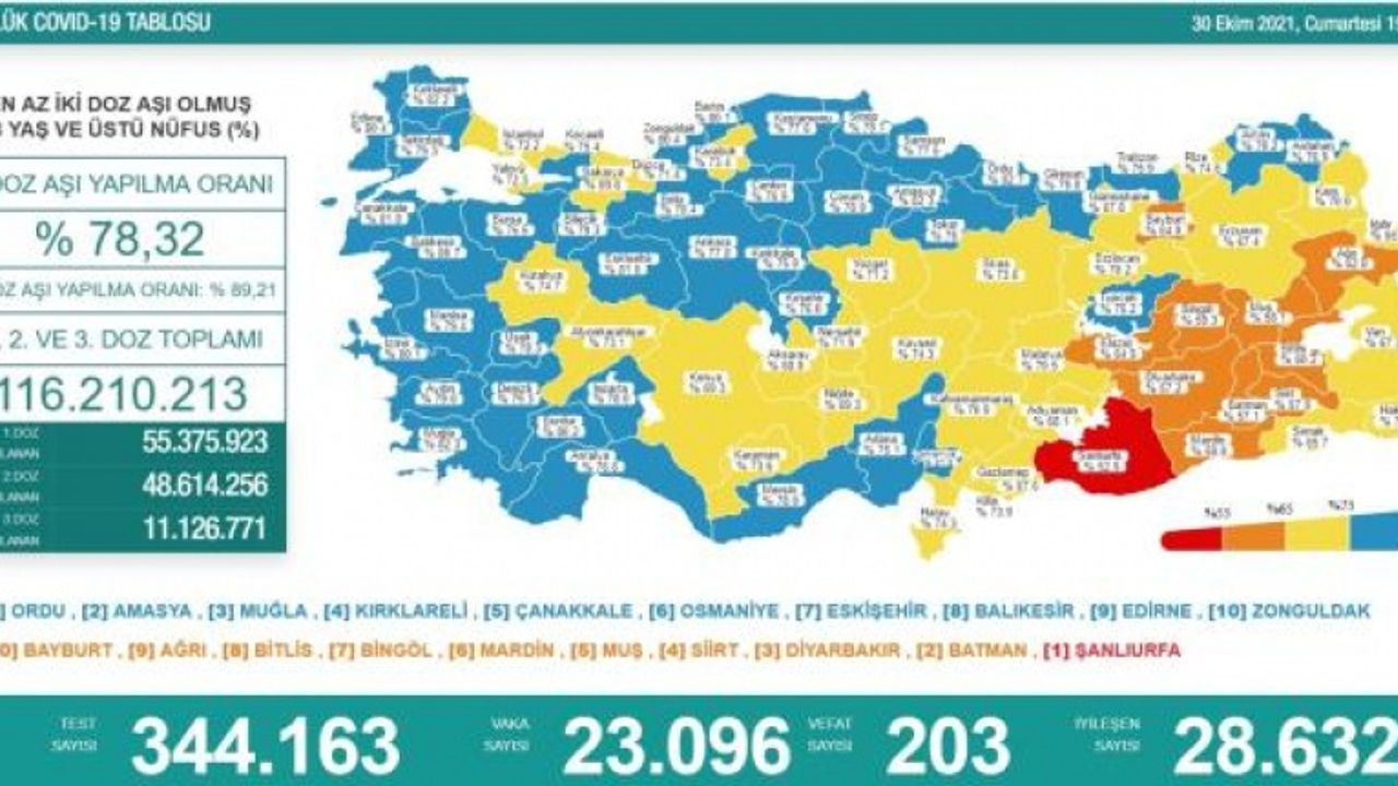 Cumartesi Günü Korona Virüsten 203 Kişi Hayatını Kaybetti