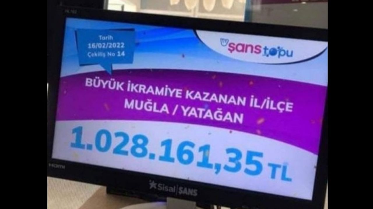 BÜYÜK İKRAMİYENİN KAZANANI YATAĞAN OLDU
