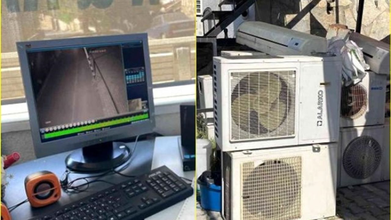 Bodrum'da, Motosikletle Klima Hırsızlığı Güvenlik Kamerasına Yakalandı