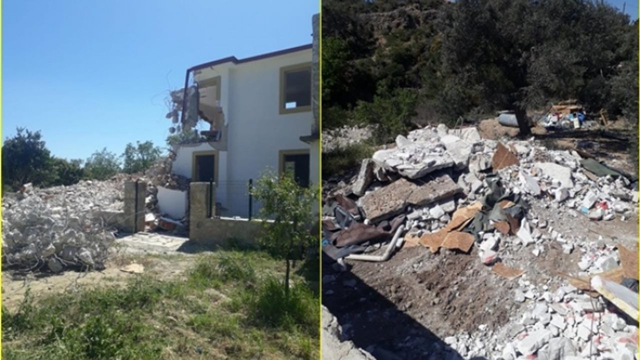 Datça'da İmara Aykırı Binaların Yıkımı Sürüyor