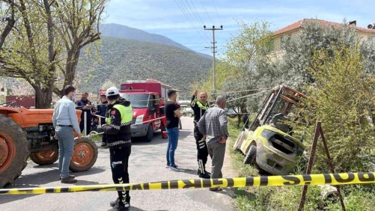 Fethiye'de Devrilen Forkliftin Operatörü Hayatını Kaybetti