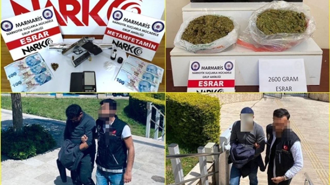 Marmaris Narkotik Ekiplerinin Yaptığı Operasyonda Yakalanan 8 Şüpheliden 3'ü Tutuklandı