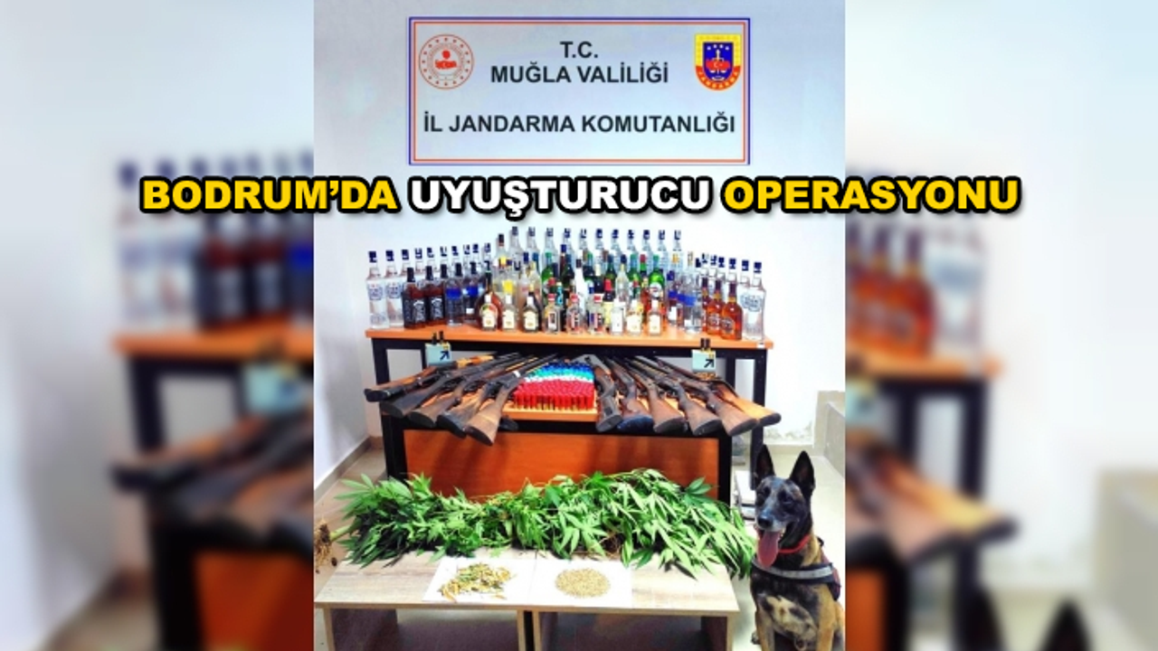 Bodrum'daki Uyuşturucu Operasyonunda Çok Sayıda Silah Ele Geçirildi