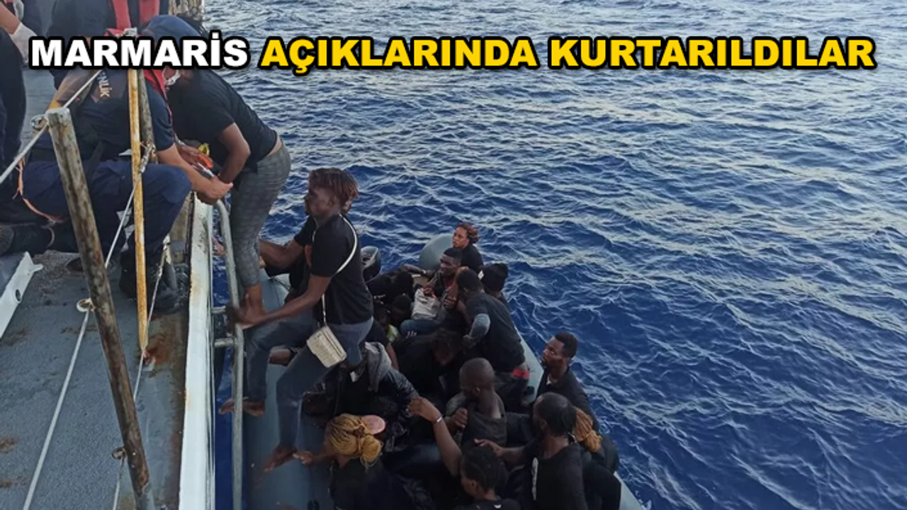 Marmaris Açıklarında 33 Düzensiz Göçmen Kurtarıldı