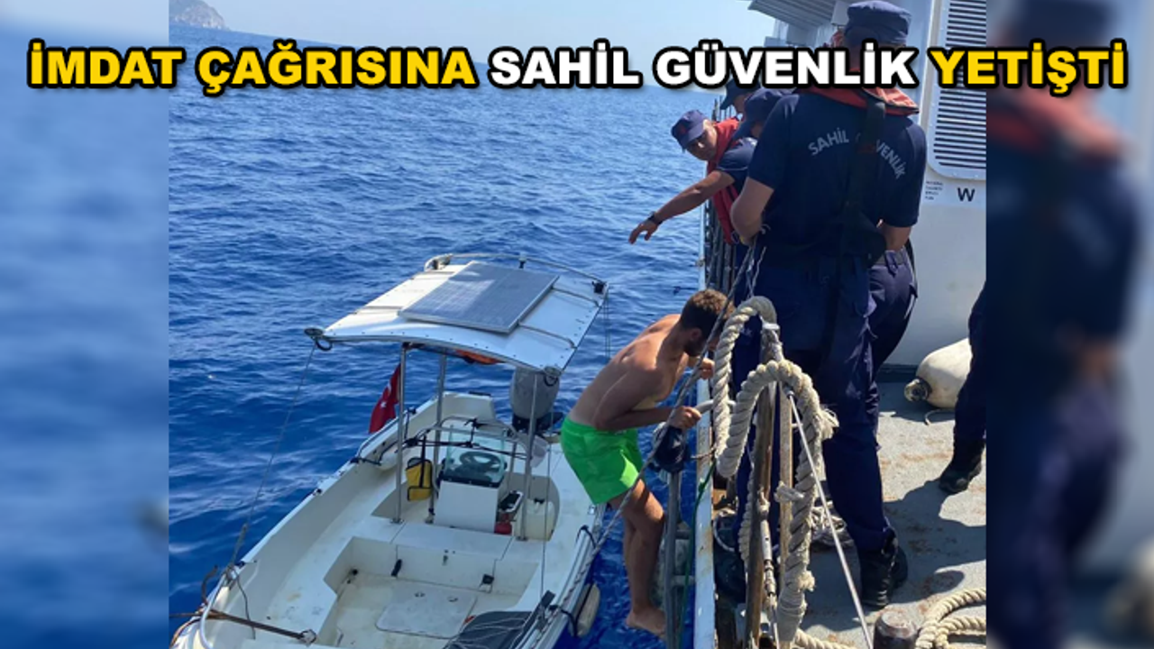 Marmaris'te Sürüklenen Teknede Bulunan İki Kişi Kurtarıldı
