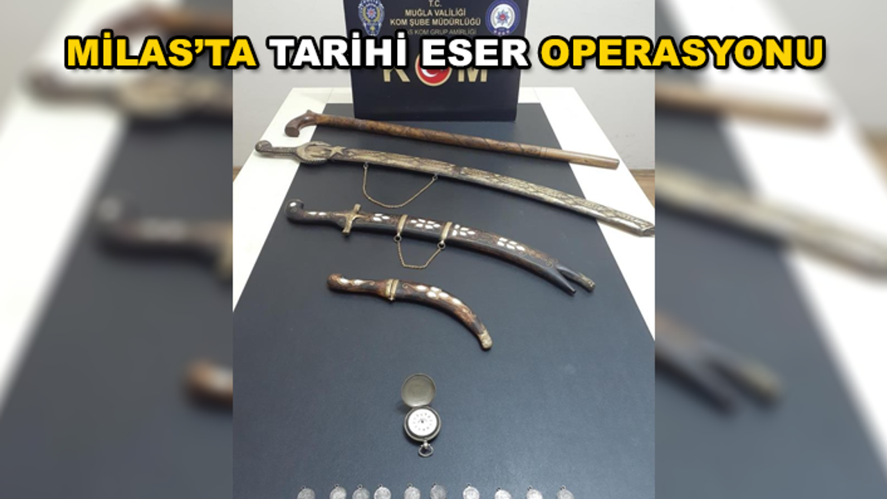 Milas'ta Bir Şahsın Evinde Tarihi Eserler Ele Geçirildi