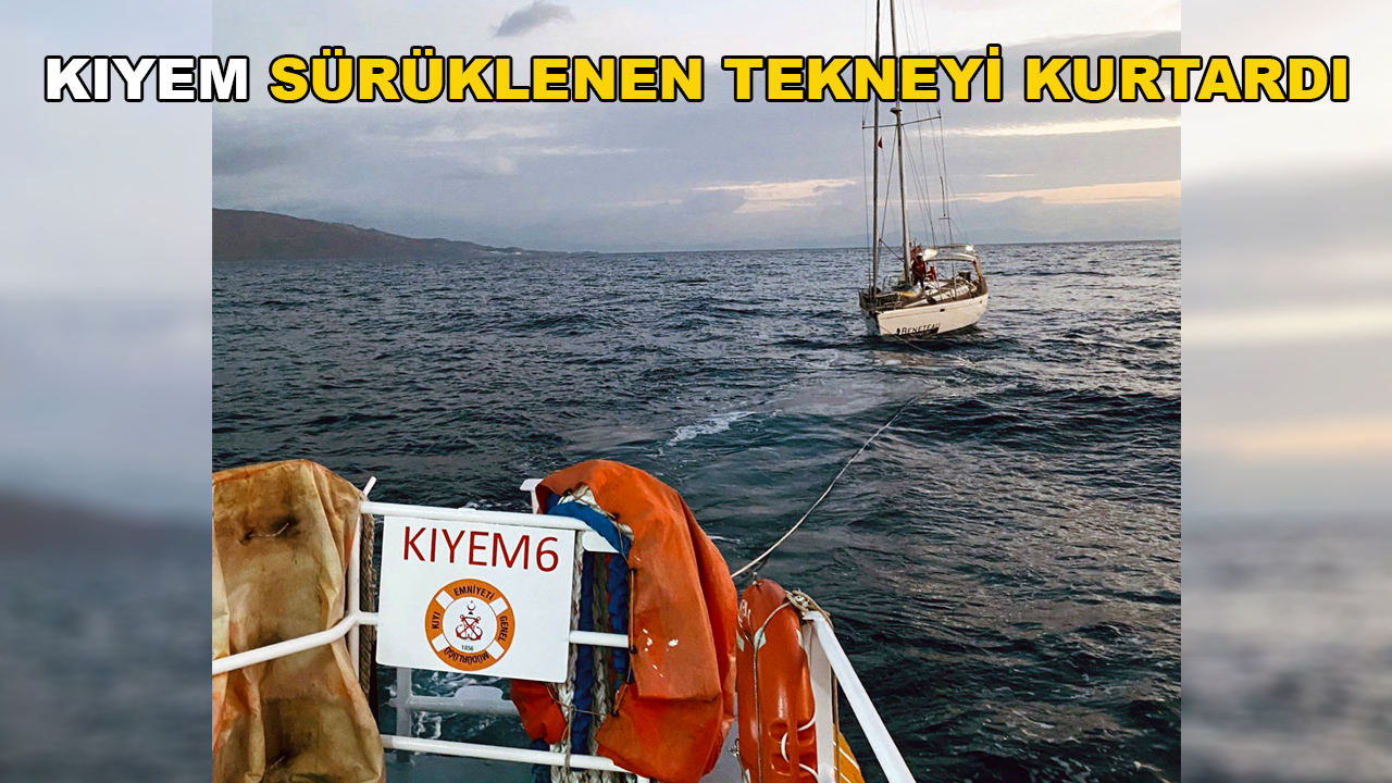 Kızılağaç Adası Açıklarında Sürüklenen Tekne Kurtarıldı