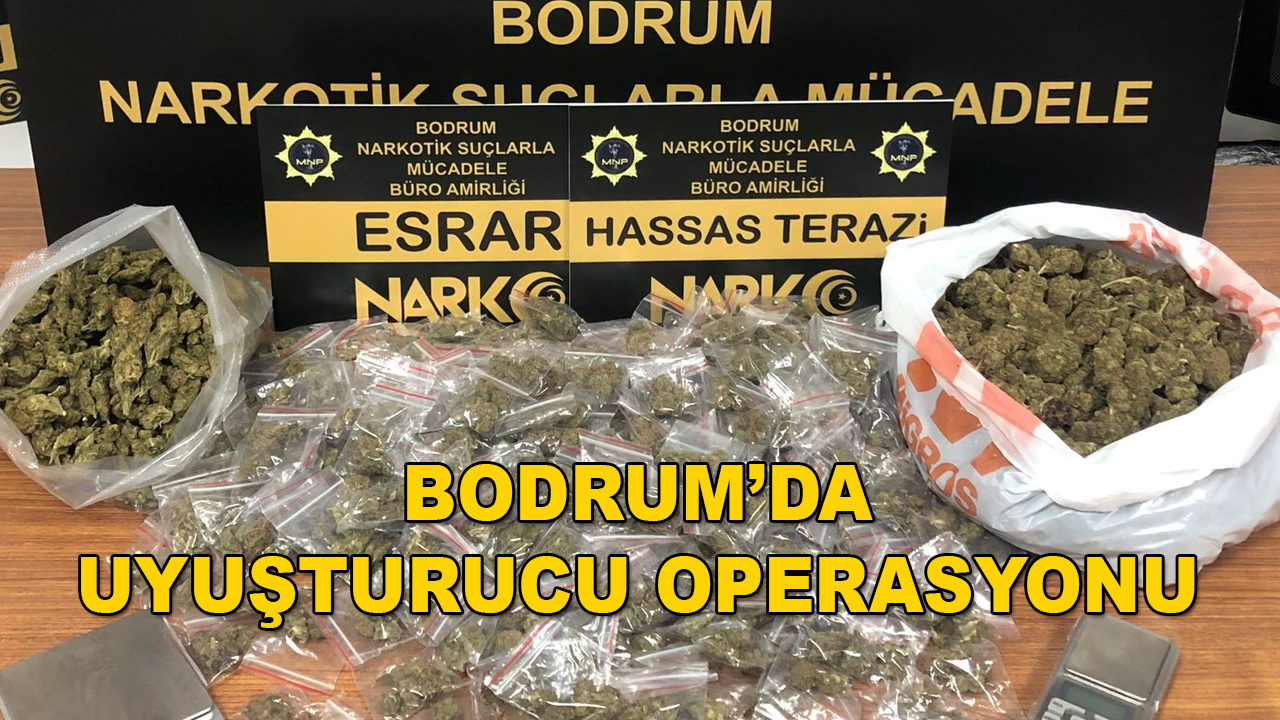Bodrum'da Bin 658 Gram Uyuşturucu Ele Geçirildi