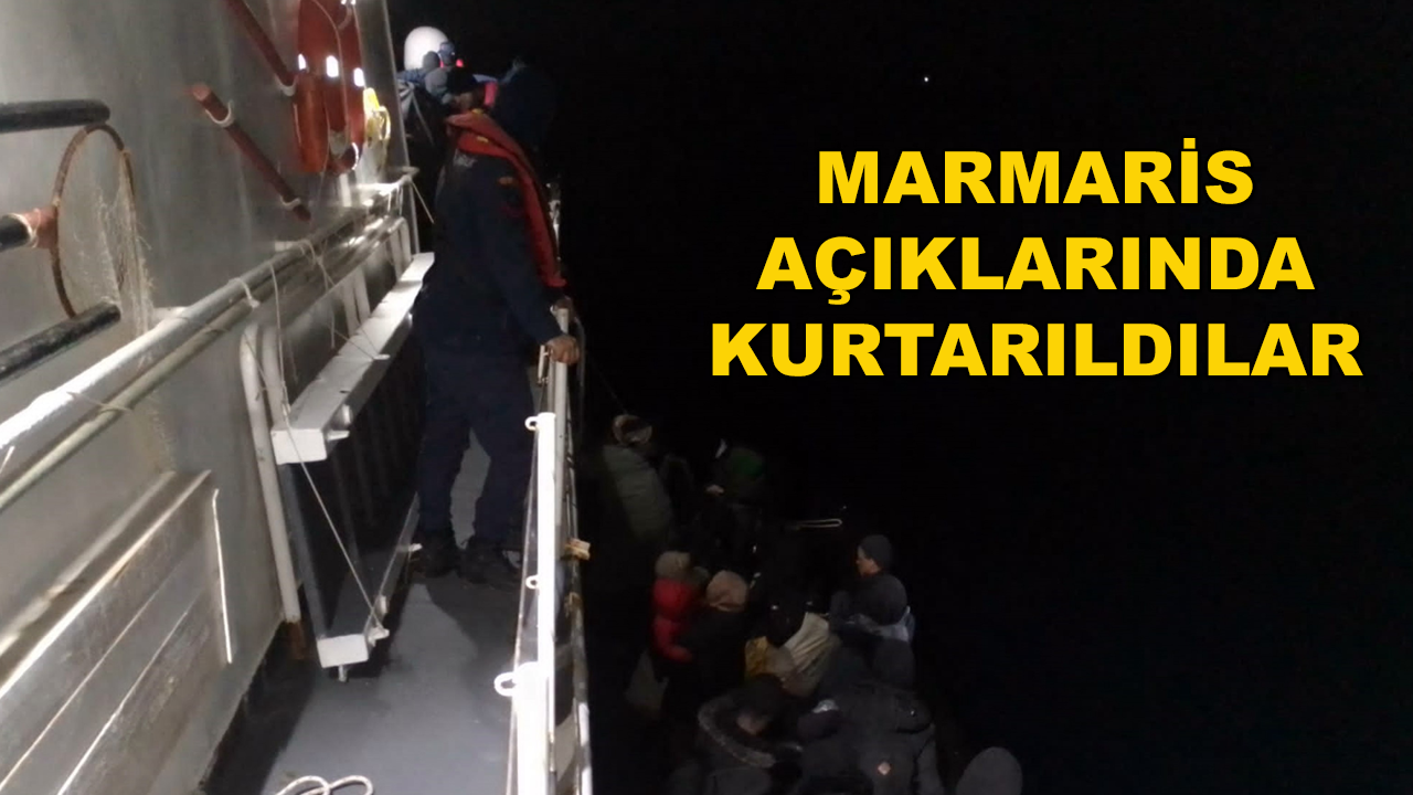 Marmaris'te Yunanistan Tarafından Geri İtilen 38 Göçmen Kurtarıldı