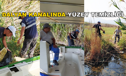 Dalyan Kanalında Yüzey Temizliği Yapılıyor