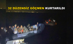 Lastik Bot İçindeki 32 Düzensiz Göçmen Marmaris'te Kurtarıldı