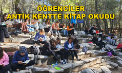 Öğrenciler Kadyanda Antik Kenti'nde Kitap Okudu