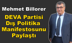 DEVA Partisi Bodrum İlçe Başkanı Billorer, Eylem Planını Duyurdu
