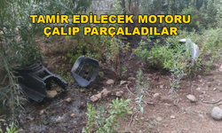 Marmaris'te Hırsızlar Tamir için Bırakılan Motoru Çalıp Parçaladı