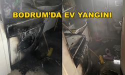 Bodrum'da Bir Evde Çamaşır Makinesi Yangına Sebep Oldu