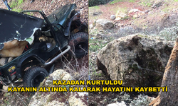 Dalaman'da Kaza Yapan Sürücü Yuvarlanan Kayanın Altında Kalarak Can Verdi