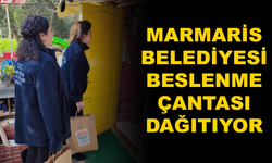Marmaris'te Sosyal Destek Alan Ailelerin Çocuklarına Her Hafta Beslenme Çantası Dağıtılıyor