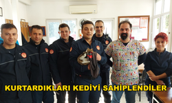 Bodrum İtfaiyesi Kurtardığı Kediyi Sahiplendi