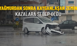 MENTEŞE'DE YAĞIŞ SONRASI KAZALAR MEYDANA GELDİ