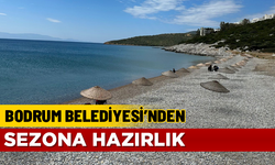 BODRUM'DA HALK PLAJLARI SEZONA HAZIRLANIYOR