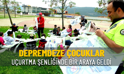 POLİS EKİPLERİ DEPREMZEDE ÇOCUKLAR İLE UÇURTMA ŞENLİĞİNDE BULUŞTU