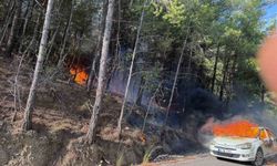 Ortaca’da araçta başlayan yangın ormana sıçradı!