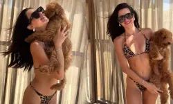 Nesrin Cavadzade'den yeni yaşına özel bikini şov!