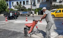 Marmaris'te kaygan yol için freze çalışması başladı