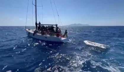 Datça'da 43 kaçak göçmen kurtarıldı