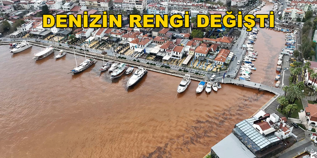 İÇMELER'DE DENİZİN RENGİ KAHVERENGİ