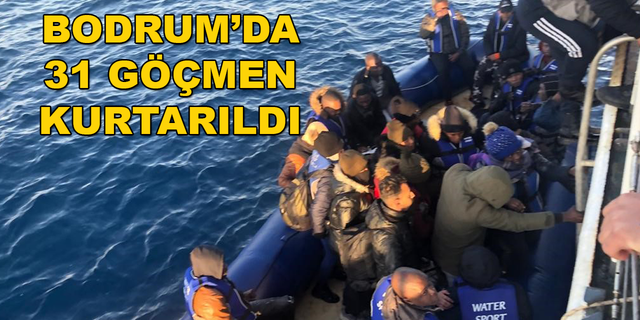 BODRUM AÇIKLARINDA ÇOK SAYIDA GÖÇMEN KURTARILDI