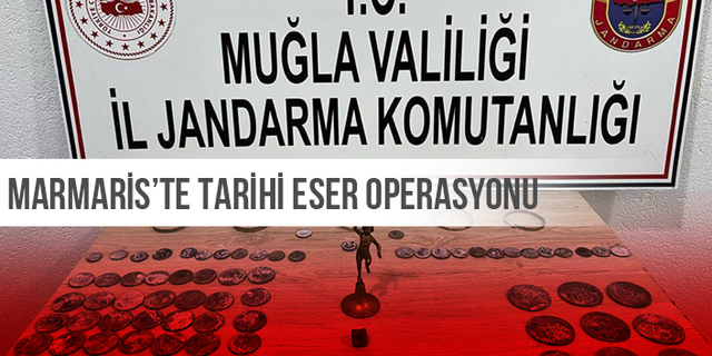MARMARİS'TE ÇOK SAYIDA TARİHİ ESER ELE GEÇİRİLDİ